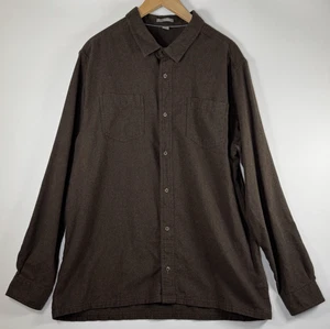 Horny Toad Flannagan Shirt Mens Large Brown Organic Cotton Casual Button Down - Picture 1 of 17