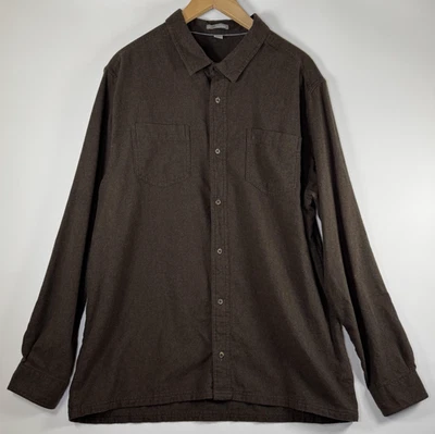 Horny Toad Flannagan Shirt Mens Large Brown Organic Cotton Casual Button Down - Image 1 of 4