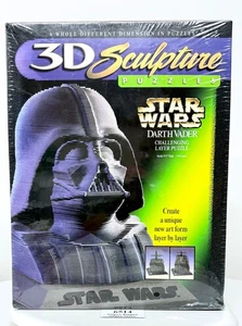 Star Wars - Darth Vader - 3D Sculpture Puzzle Bust - Milton Bradley 1997 Sealed - Picture 1 of 7