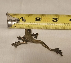 Vintage JJ JONETTE springender Baum FROSCH figürliche Brosche Anstecknadel antik goldfarben - Bild 1 von 5