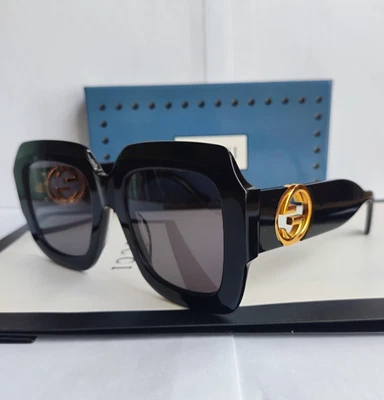 Authentic GUCCI GG1022S 006 Black Square 54 mm Women's Sunglasses size 140/23/54 - Image 1 of 4