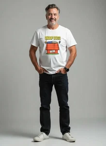 UNISEX MEN WOMEN TEE TSHIRT SUBLIMATION 100% POLYESTER BEWARE DOGG SNOOP DOG - Picture 1 of 8