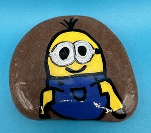 Hand Painted Rock Art ( Minions ) Rock Decor - Picture 1 of 4