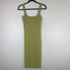 Capulet Women's Lola Bustier Midi Dress Size XS Lime Green Ribbed Cocktail