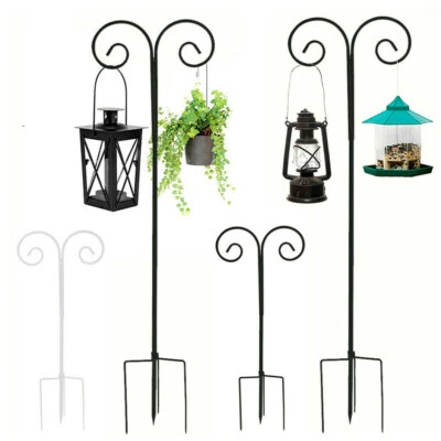 2 PIEZAS Gancho Alto Pastor Ladrón Grueso Alimentador de Pájaros Poste Jardín Plantas Colgantes Decoración Foto 1 de 4