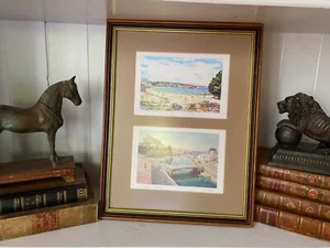 Framed Prints Ciutadella de Menorca Picture Signed Traditional Double Pair - Picture 1 of 12