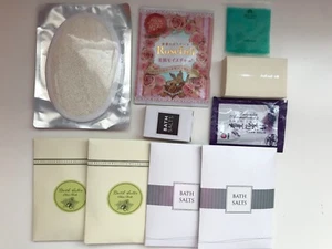 Menge 10 ~ Neue Sorte Badesalz ~ Japan Bison Rosenöl + Lavendel Einweichen + Luffa Spa SCRUB - Bild 1 von 6