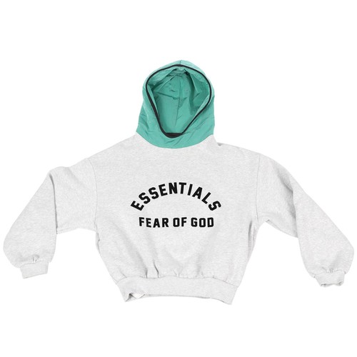 FEAR OF GOD FELPA CON CAPPUCCIO PAURA DI DIO GRIGIA BAMBINO RAGAZZO COTONE 8 ANNI