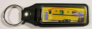 MATCHBOX 57 ECCLES TRAILER CARAVAN 1970 SUPERFAST ART RETRO KEYRING KEY FOB - Picture 1 of 2