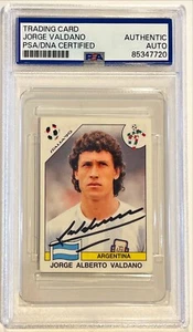 1990 Panini Italia Fifa Jorge Valdano Argentina Signed Auto Sticker #132 PSA DNA - Picture 1 of 1