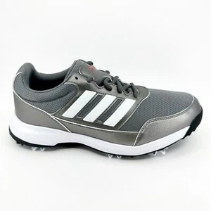Adidas Tech Response 2.0 Gray Silver Metallic Mens Wide Golf Shoes EE9420 - Picture 1 of 6