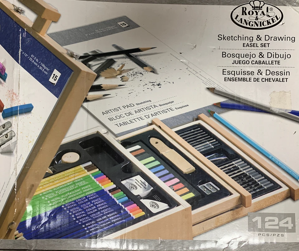 Royal & Langnickel Sketching Drawing Artist Easel Set 124 pc - Image 1 of 4