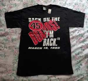 NWT Vintage 1995 Michael Jordan Im Back #45 Chicago Bulls NBA Basketball T Shirt - Picture 1 of 9