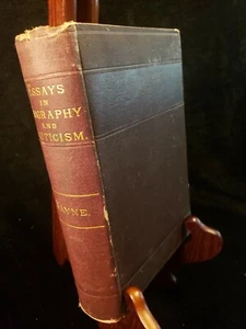 1881 Essays in Biography and Criticism by Peter Bayne 2 volumes in 1 lovell pub - Bild 1 von 12