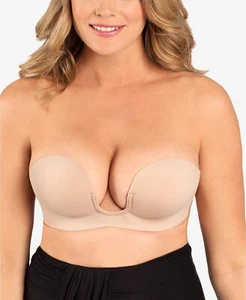 Fashion Forms Sz C Voluptuous U Plunge Backless Strapless Adhesive Bra MC710 - Picture 1 of 11