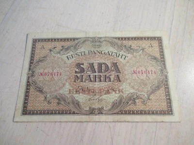 100 Marka series A 1922 Estonia Banknote - Image 1 of 3