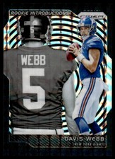 Davis Webb 2017 Panini Prizm Rookie Introductions Black Finite 1/1 Giants
