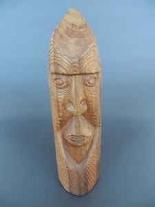 Pointy Janus Head - Wood Carving - 200mm high X 52 X 62mm - Picture 1 of 6