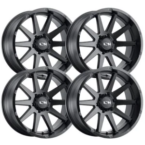 (Set-4) Ion 143 18x9 8x165.1 18mm Matte Black Wheels Rims 18 Inch - Picture 1 of 4