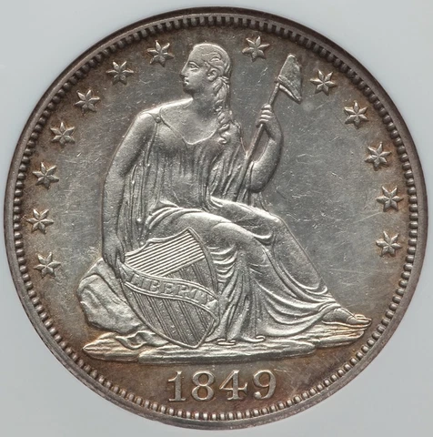 1849 O Seated Liberty Half Dollar NGC AU58 Cover