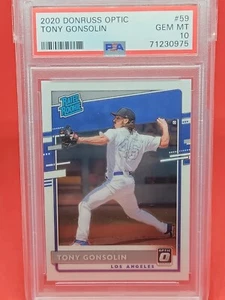 Tony Gonsolin 2020 Donruss Optic Rated Rookies #59 LOS ANGELES DODGERS PSA 10 - Picture 1 of 5