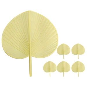 Ventilador de palma de plátano 6 piezas ventiladores decorativos verano mano niño plegable refrigeración - Imagen 1 de 12