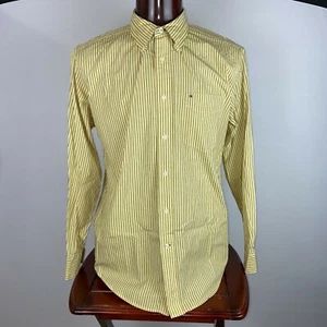 Tommy Hilfiger Button Up Hemd Herren L Gestreift Langarm Brusttasche OfficeOTa - Bild 1 von 12