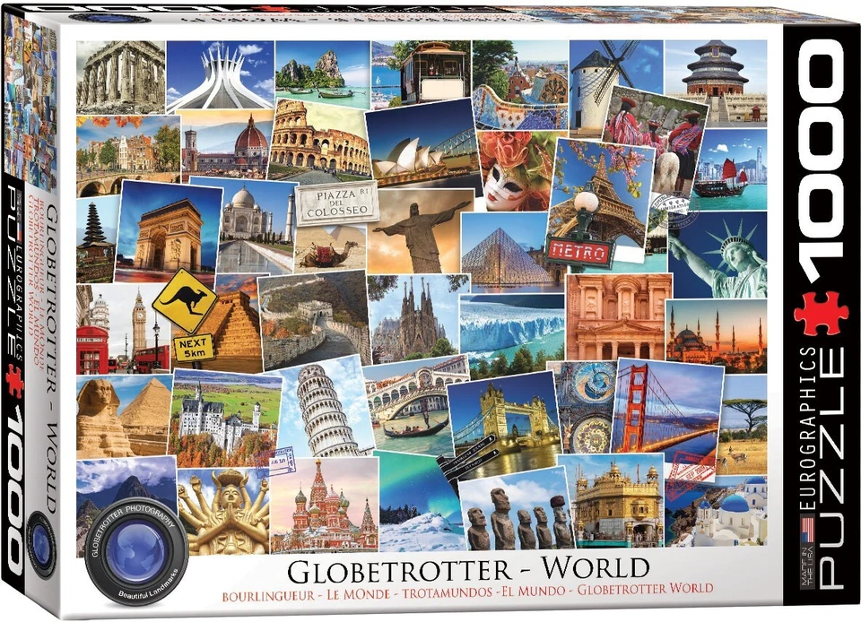 Eurographics Globetrotter World Landmarks Iconic 1000 Jigsaw Puzzle USA