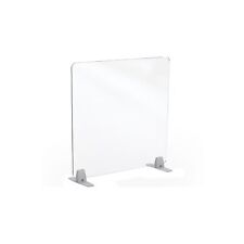 MooreCo Freestanding Desktop Divider 24"H x 23"W Clear Acrylic (45266)