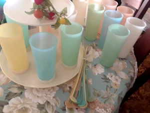 MCM Tupperware Karussell Caddy 17 Pastellbecher 9 Löffel◇ERWEITERT Set sehr schön! - Bild 1 von 6