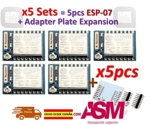 5pcs ESP8266 serial ESP-07 WIFI model ESP07 Authenticity Guaranteed + Plate - Imagen 1 de 8