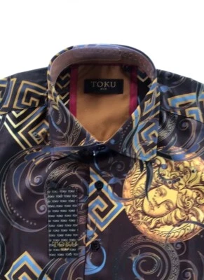 Men's Toku Luxurious Cotton Shirt,Italian Style,Slim Fit, Spandex S….A5.A - Image 1 of 4