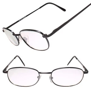 Classic Retro Oval Photochromic Lens Black 2.50 Reading Reader Sun Glasses - Picture 1 of 3