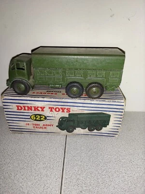 Dinky no 622 Ten Ton ARMY TRUCK with origional box.(FODEN) 1954-64. - Image 1 of 4