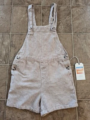 Pantalones Cortos Cali 1850 Los Angeles Talla S Mezcla de Lino Rayas Tostado y Blanco Delgados 3134 Foto 1 de 3