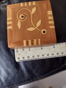 Vintage Wooden Hand Made Wooden Box Ring box - Picture 1 of 6
