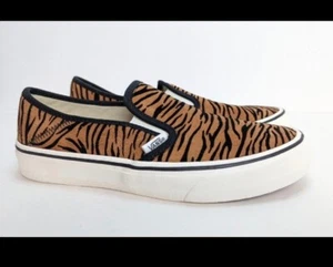 Vans Leopard Animal Stripes Slip On Shoes Women's 6 - Picture 1 of 6