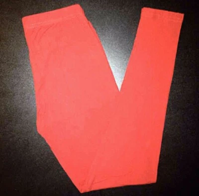 Leggings de vacaciones rojos lisos suaves con mantequilla talla única S M L rojo liso OS Foto 1 de 3