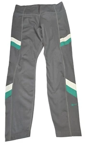 Nike Mujer Dri-Fit Leggings Gris Verde Rayas Cintura Alta Talla L - Imagen 1 de 10