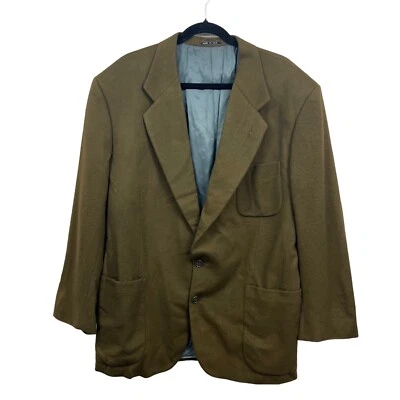 Ungaro Bloomingdales Sport пальто Blazer шерсти кашемир 2 кнопки зеленый мужчин 42R - Изображение 1 из 4