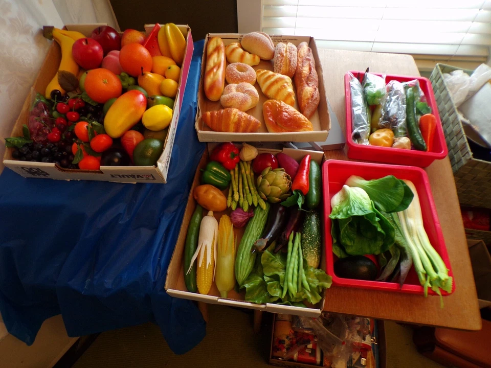 Выбор искусственный пластик/искусственные фрукты, овощи, хлеб украшение реквизит лоты - Изображение 1 из 1