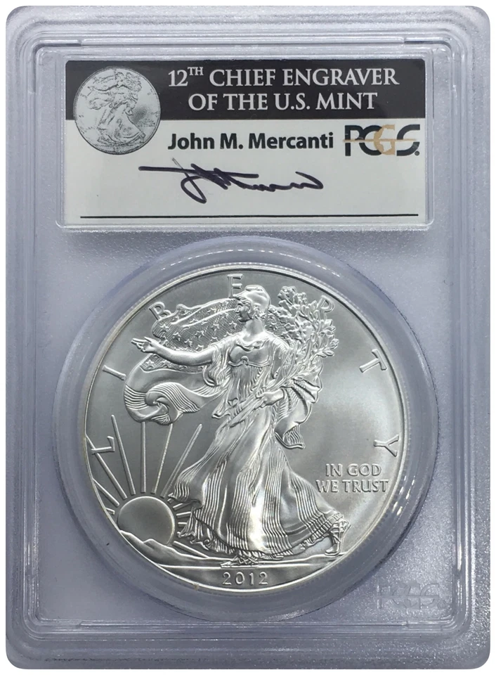 2012-(S) PCGS MS69 Silver Eagle AUTO - Image 1 of 1