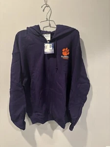NUEVO Para Mujer Clemson Tigers Cremallera Sudadera con Capucha Púrpura Campeón Sudadera - Imagen 1 de 3
