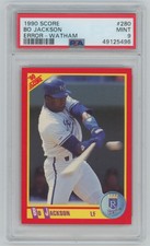 1990 Score Bo Jackson PSA 9 Kansas City Royals #280.