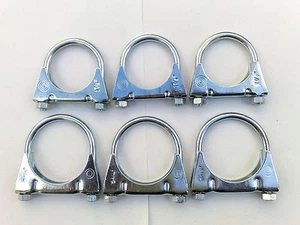 1 Set / 6 Stück M8 54 + 58 mm Auspuffschellen Bügelschelle Rohrschelle 854586 - Bild 1 von 1
