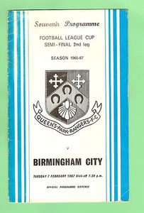 #D99.  FOOTBALL  LEAGUE CUP SEMI  PROG.-  RANGERS V BIRMINGHAM, 7/2/1967 - Bild 1 von 1