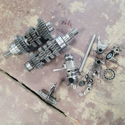 1985-1990 Kawasaki EN450 EN 450 454 LTD Transmission Gears Shift Drum Fork Set - Image 1 of 4