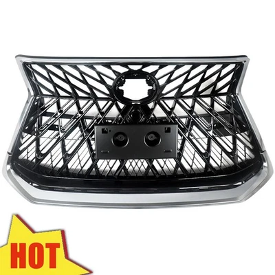 Parrilla superior delantera cromada negra para Lexus LX570 2016-2021 NUEVO estilo Foto 1 de 4