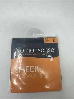No Nonsense Sheer To Waist Pantyhose Tan Sheer Toe  Comfort Waist Size B - Image 1 of 2