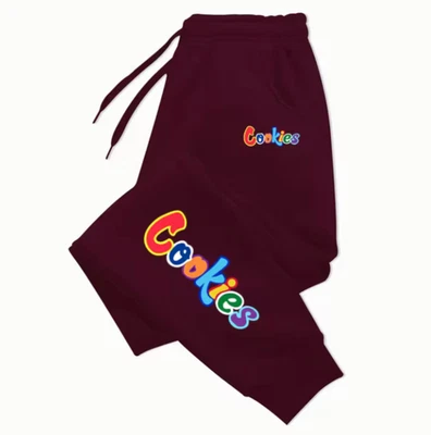 Casual Draw String Sweat Pants Joggers With Colorful Cookies Print - Image 1 of 4